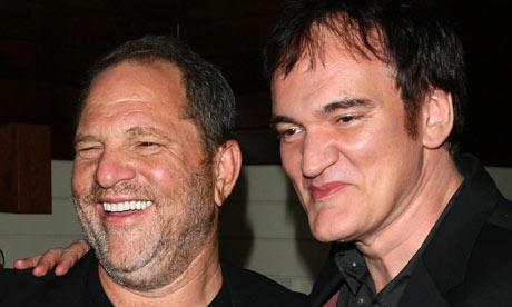 Harvey Weinstein and Quentin Tarantino at a Cinema Society/Hugo Boss preview of Inglourious Basterds
