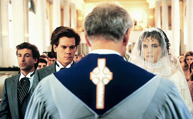 Alec Baldwin, Kevin Bacon and Elizabeth McGovern in John Hughes's She's Having a Baby (1988)