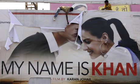 Shiv Sena supporters tear My Name Is Khan poster in Ahmedabad