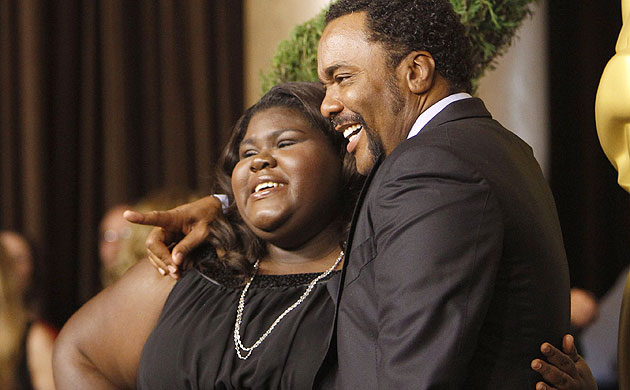 Oscar nominees 2010: Gabourey Sidibe and Lee Daniels at the 2010 Oscar nominees lunch