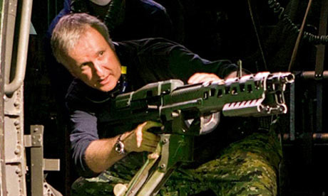 James Cameron on the set of Avatar