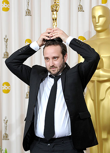 Oscars 2010 winners: Nicolas Schmerkin with his Oscar for best animated short
