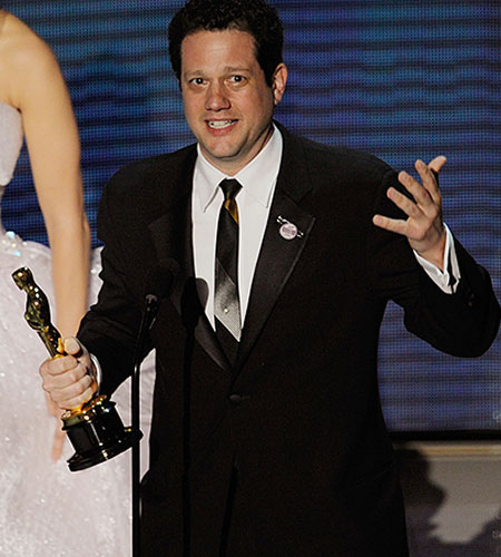 Oscars 2010 winners: Michael Giacchino with his Oscar for best original score for Up