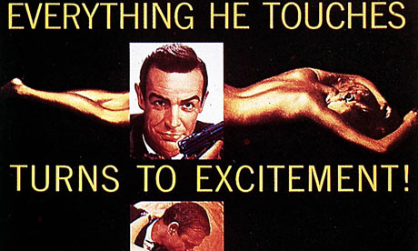 James Bond: a detail from the Goldfinger poster (1964)