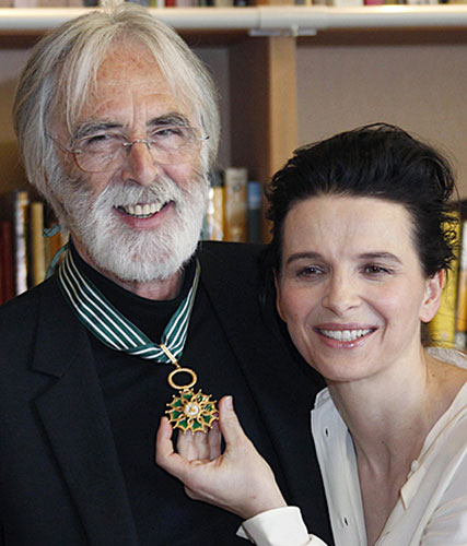 Cannes film festival day6: Michael Haneke and Juliette Binoche in Cannes 2010