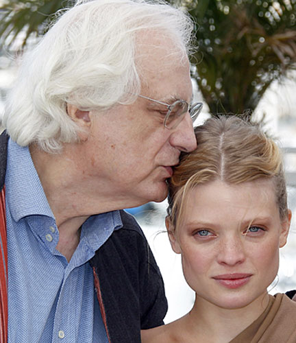Cannes film festival day6: Director Bertrand Tavernier with Melanie Thierry in Cannes
