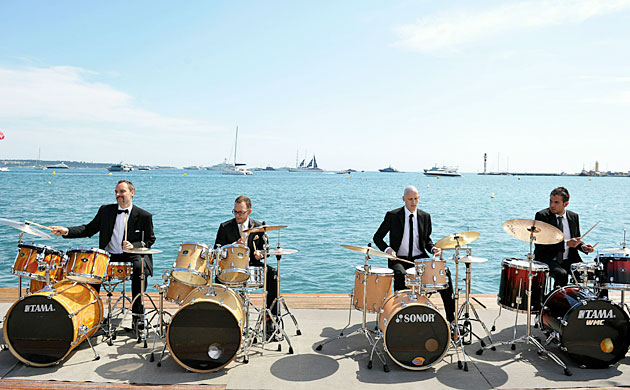 Cannes film festival day8: Drummers perform at the 63rd Cannes film festival