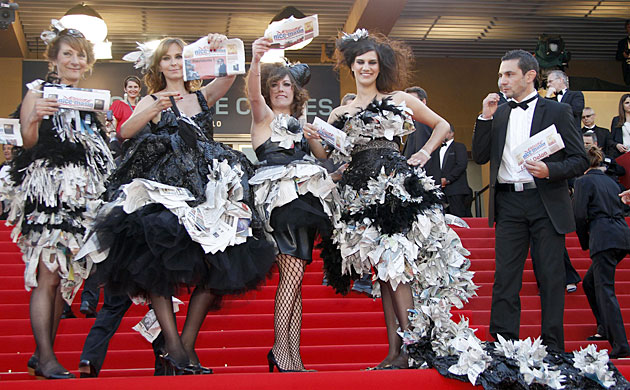 Cannes festival day 10: Journalists of French daily Nice Matin protest the paper's sale in Cannes 