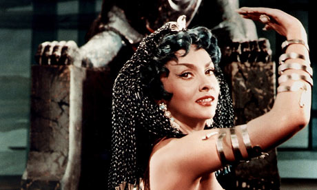 Gina Lollobrigida's portrayal of the Queen of Sheba involves more scarlet