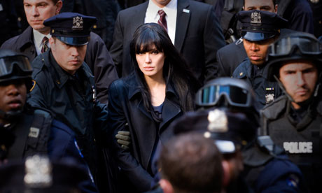 Black eye ... Angelina Jolie deploys the 'stone-cold stare' she has perfected in Salt.