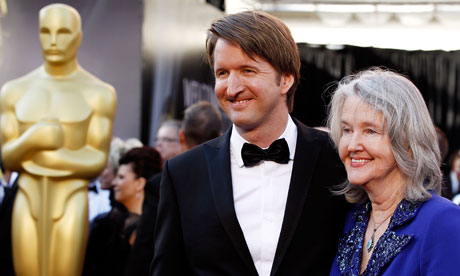 tom hooper. Tom Hooper and his mother,