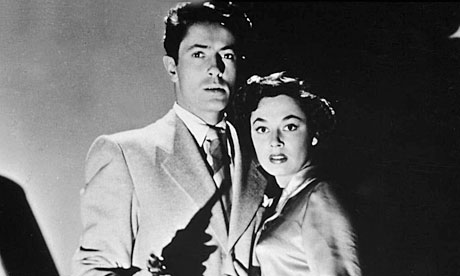Farley Granger with Ruth Roman in Strangers on a Train