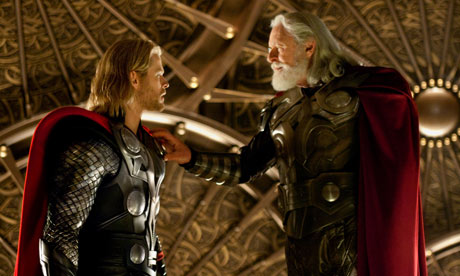 Heart of gold ... Chris Hemsworth's portrayal of Thor (left) is genuinely touching