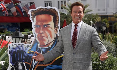 Heeere's Arnie ... Schwarzenegger promotes new cartoon The Governator in Cannes.