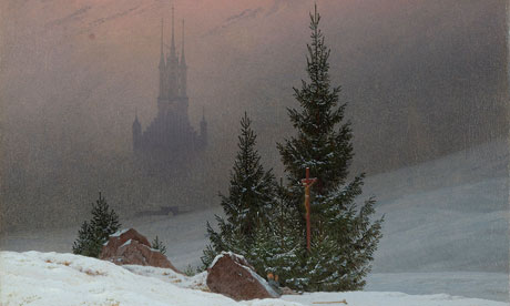 El llamar frío ... Paisaje de invierno de Caspar David Friedrich (c1811).