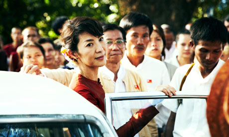 Michelle Yeoh as Aung San Suu Kyi in The Lady (2011).