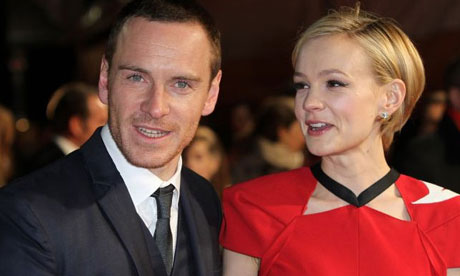 Michael Fassbender and Carey Mulligan on the red carpet at the London Critics' Circle awards