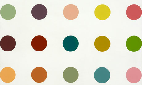 Damien Hirst's spot painting Iminobiotin Hydrazide (1995-96)