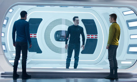 Zachary Quinto, Benedict Cumberbatch and Chris Pine in Star Trek into Darkness (2013)