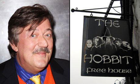Stephen Fry and The Hobbit pub 