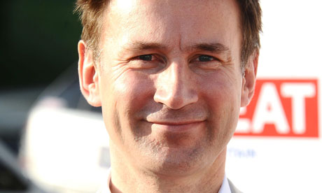 Not taking action … Jeremy Hunt, the culture secretary, on a trip to Los Angeles last month.