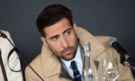 Jason Schwartzman at a press conference for Moonrise Kingdom in Cannes