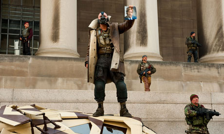 Solid … The Dark Knight Rises, featuring Tom Hardy as Bane.