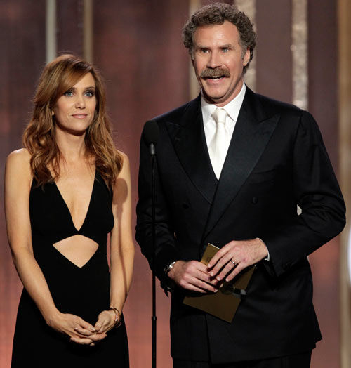 Kristen Wiig, left, and Will Ferrell
