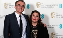 Tessa Ross celebrates with Danny Boyle