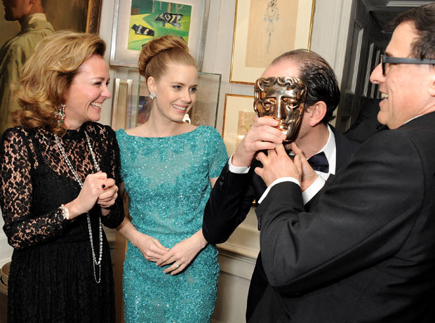 Baftas party: Caroline Scheufele, Amy Adams, Alexis Veller and David O. Russell 
