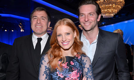 David O Russell,  Jessica Chastain and Bradley Cooper