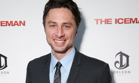 Playing to the crowd … Zach Braff at an LA screening of The Iceman on 22 April.