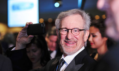 Sharpshooter … Steven Spielberg at the White House correspondents' dinner last week.