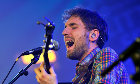 Brian Briggs of Stornoway onstage at the Union Chapel in London.