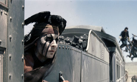 Johnny Depp as Tonto in Disney's The Lone Ranger, which will be released on 9 August in the UK.