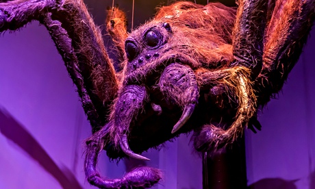 A giant spider model used in the Harry Potter films at Warner Bros Studios Leavesden.