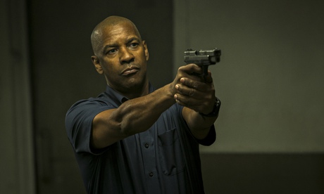 Pudding-faced … Denzel Washington as Robert McCall in The Equalizer.