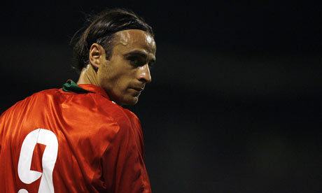 Dimitar Berbatov  in action for Bulgaria 