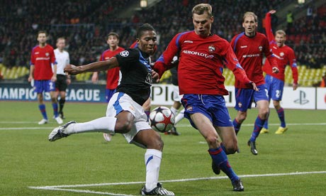 Antonio Valencia hammers home Manchester United's winner in Moscow