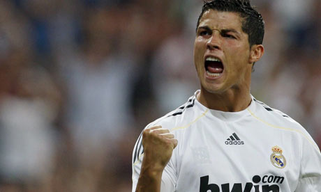 ronaldo real madrid goal. first Real Madrid goal.