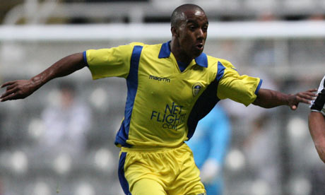 Fabian Delph playing for Leeds in a pre-season friendly against Newcastle