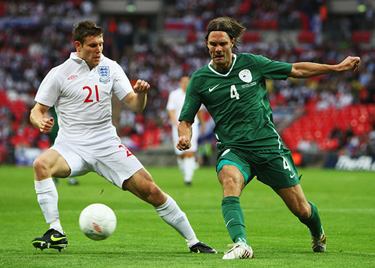 England left-back gallery: Aston Villa's James Milner