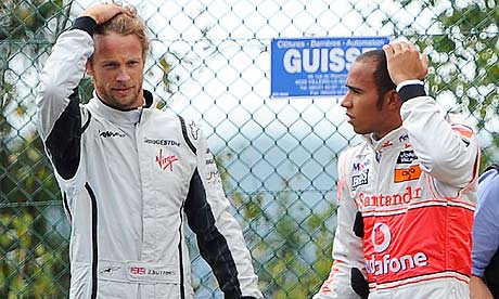 lewis hamilton cars 2. Lewis Hamilton and Jenson