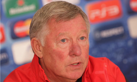 Sir Alex Ferguson talks to the press