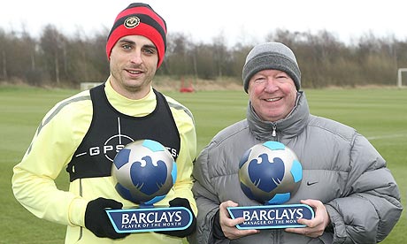 Dimitar Berbatov and Sir Alex Ferguson