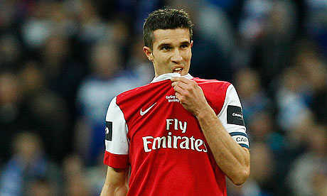 Robin van Persie was injured in the Carling Cup final and will be out 