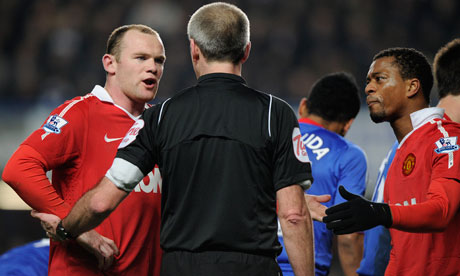 Referees In Football. complain to the referee