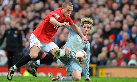 Nemanja Vidic and Fernando Torres