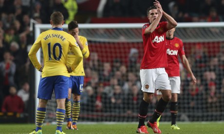 Robin van Persie is substituted late on