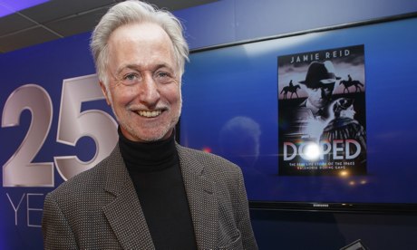 Author Jamie Reid celebrates taking the sports book of the year honour with Doped